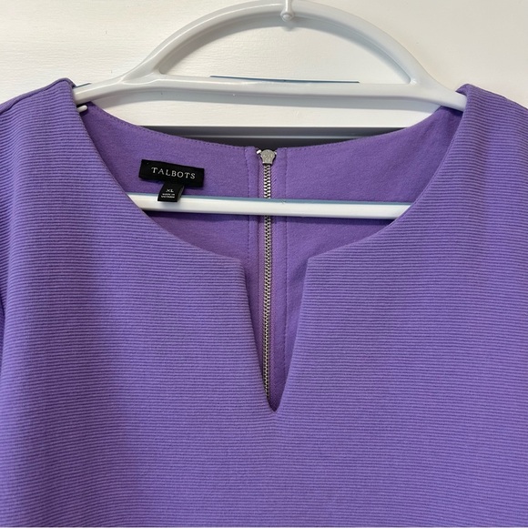 Talbots Lavender Ribbed Blouse Size XL - Picture 2 of 5